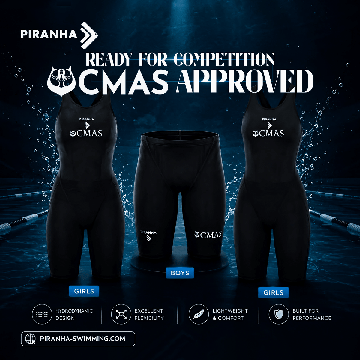 CMAS APPROVED RACING SUITS - PIRANHA