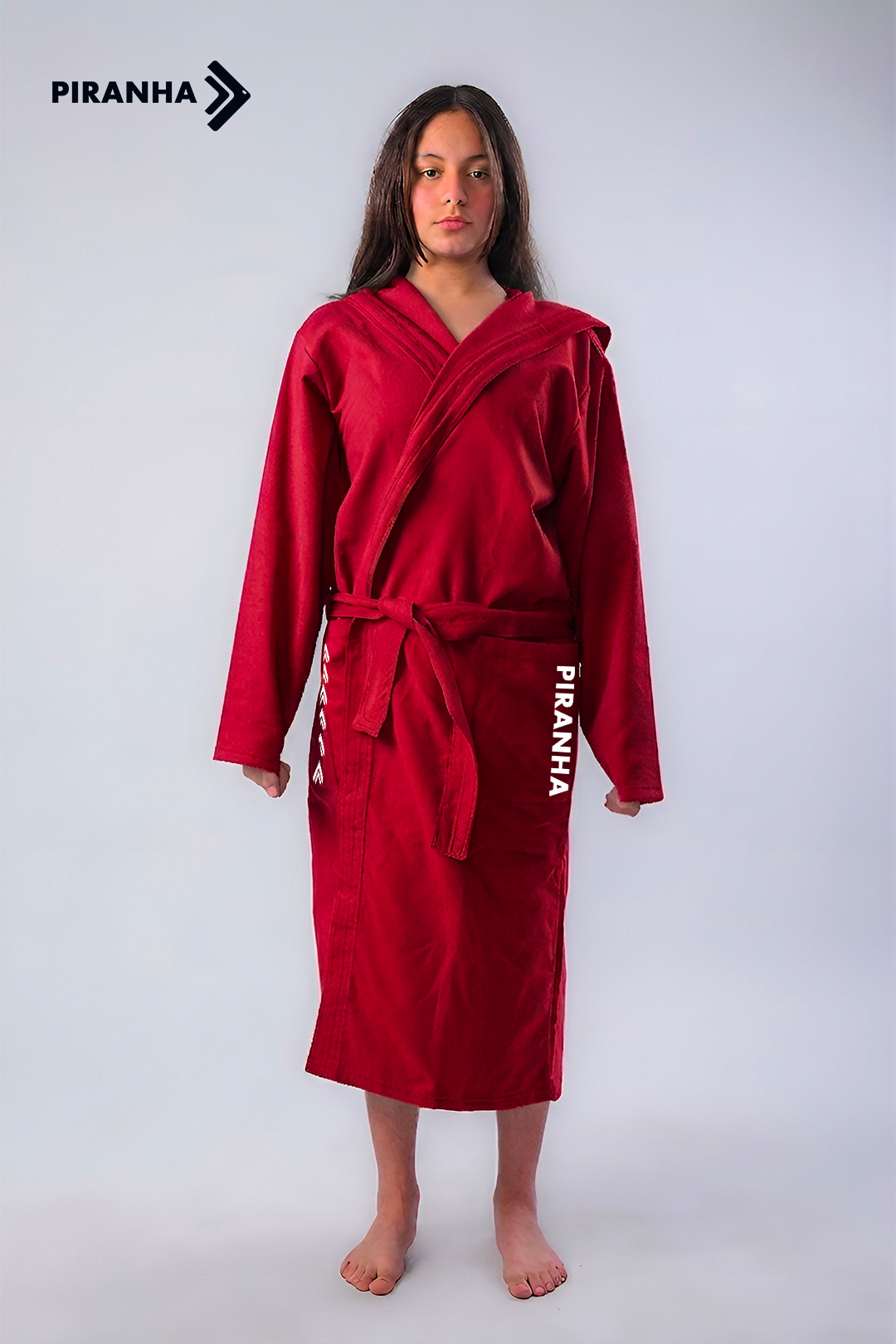 Piranha Swim Robe  Microfiber - Red