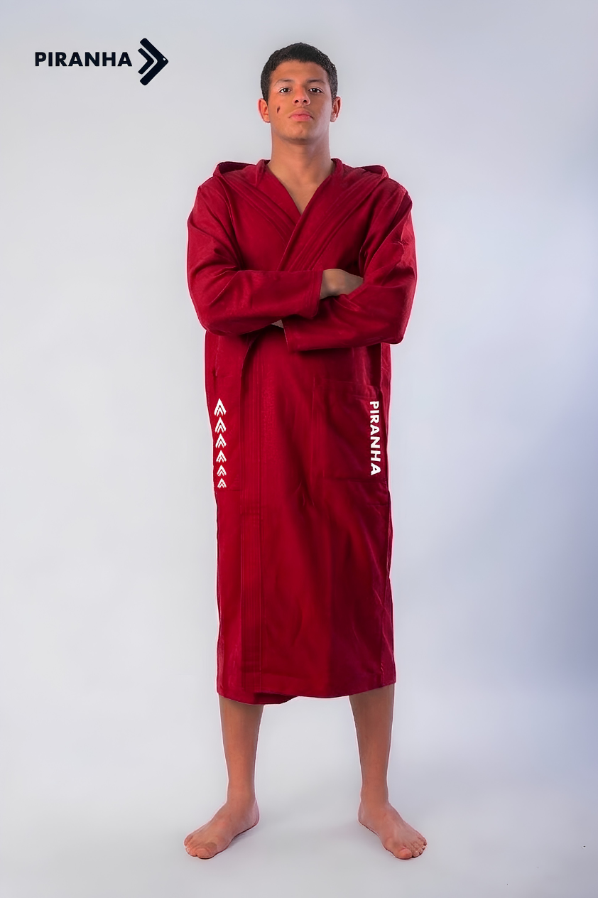 Piranha Swim Robe  Microfiber - Red