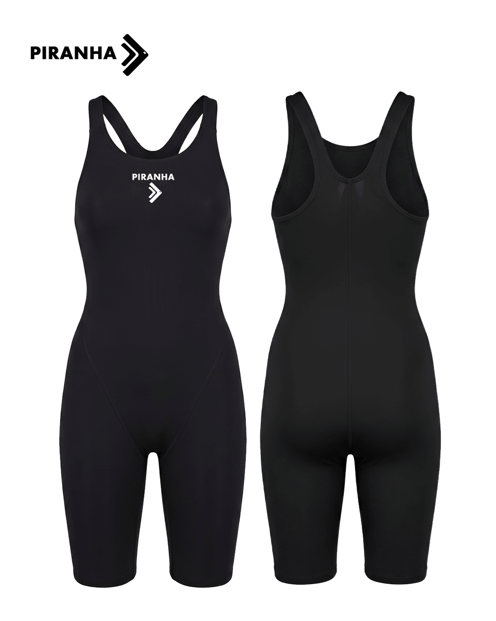 Piranha Closed - Back Girls Swimsuit “Black” - PIRANHA