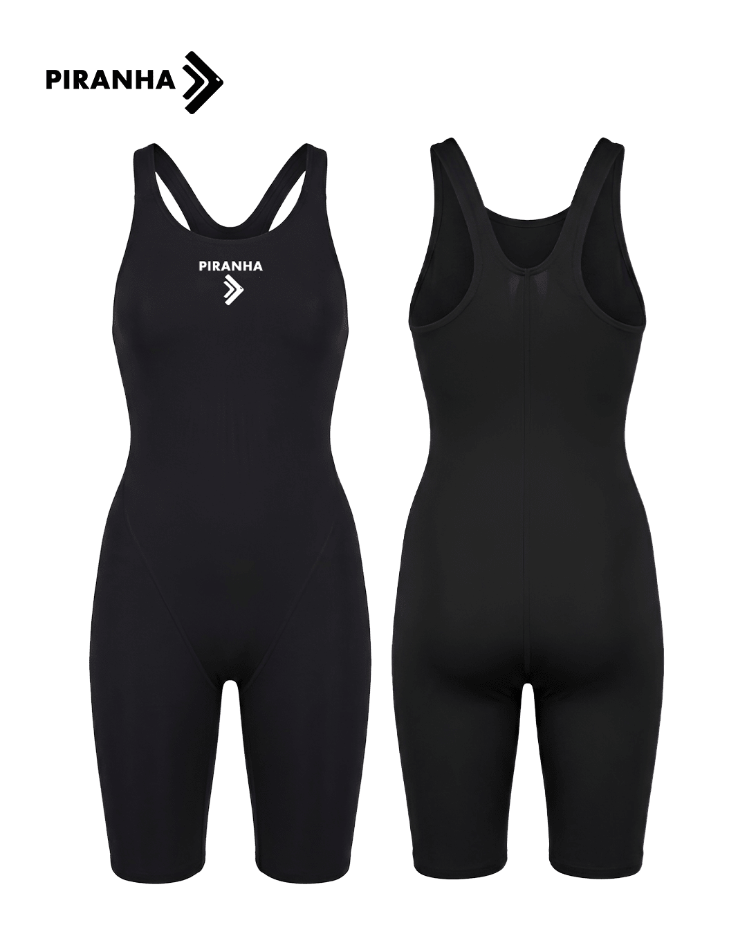 Piranha Closed - Back Girls Swimsuit “Black” - PIRANHA