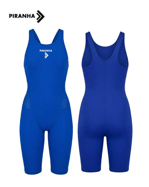 Piranha Closed - Back Girls Swimsuit “Blue” - PIRANHA
