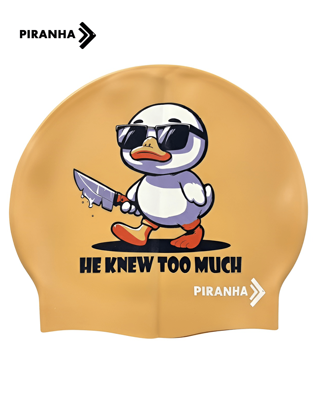 Piranha Swim Caps - He Knew Too Much - PIRANHA